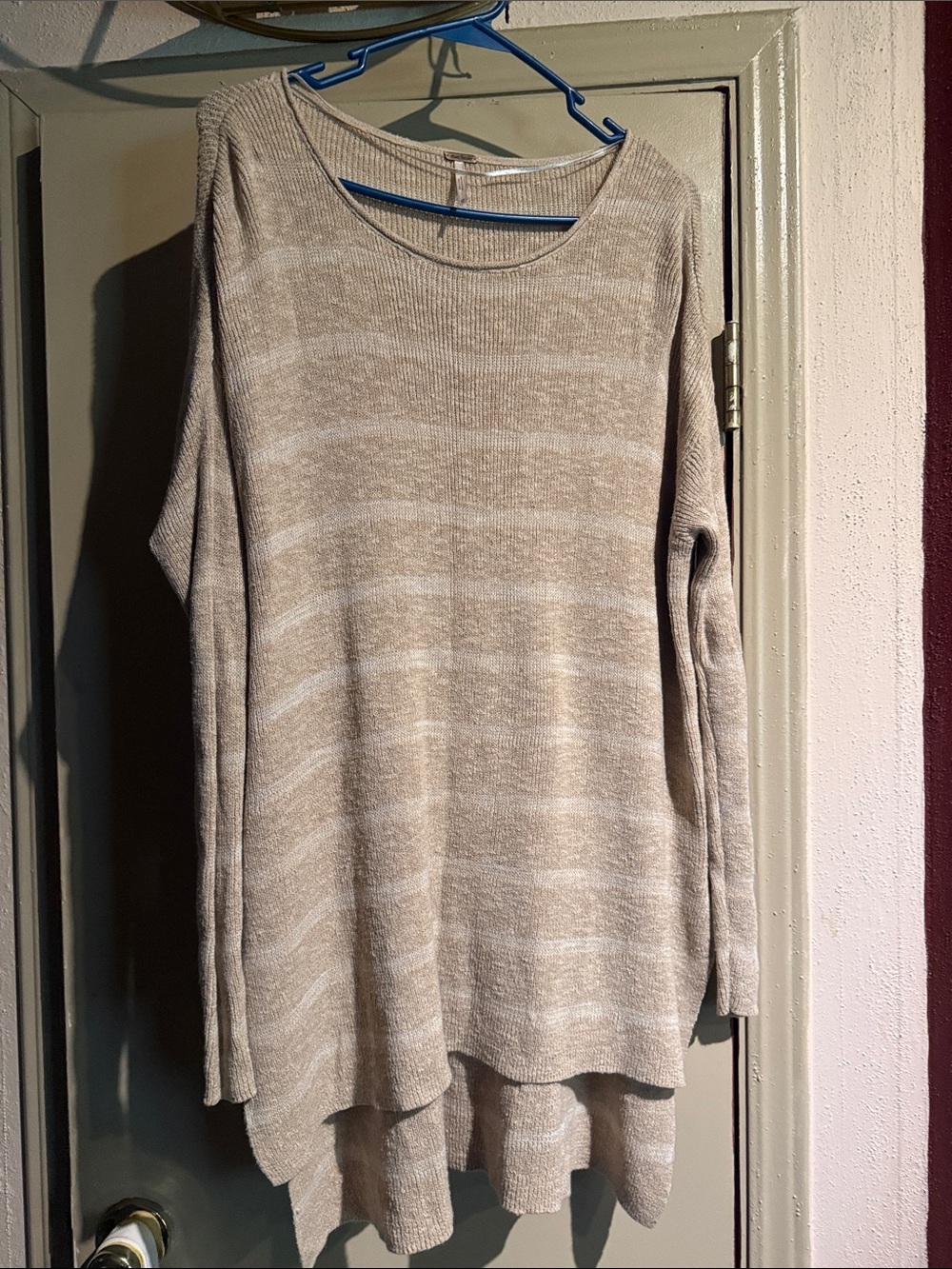 Free people Striped Lightweight Knit oversized Sweater